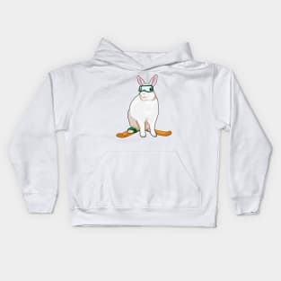 Bunny Skier Ski Kids Hoodie